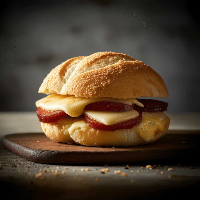 Biscoito Montanha Russa com Queijo e Calabresa 1 Biscoito Montanha Russa com Queijo e Calabresa