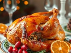 Frango Assado Recheado com Farofa de Natal: Uma Delícia Festiva