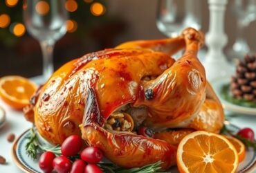 Frango Assado Recheado com Farofa de Natal: Uma Delícia Festiva