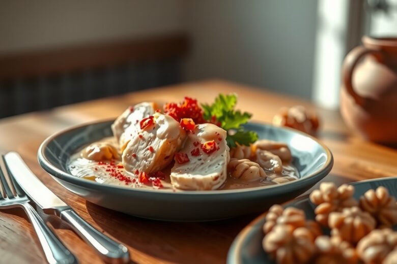 Satsivi: Frango Georgiano ao Molho de Nozes 1 Satsivi: Frango Georgiano ao Molho de Nozes