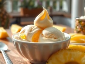 Gelado de Abacaxi Cremoso com Leite Condensado