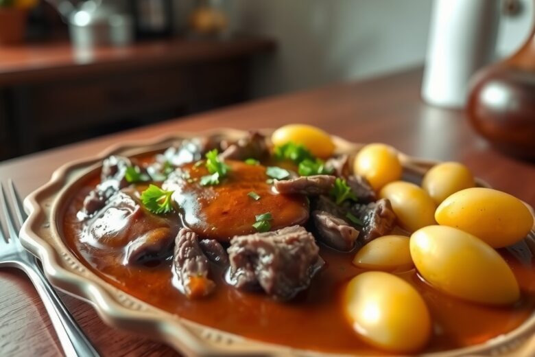 Lagarto ao Molho com Batatas: Receita Caseira e Deliciosa 1 Lagarto ao Molho com Batatas: Receita Caseira e Deliciosa