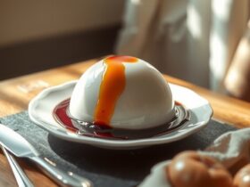 Manjar de Coco Simples com Calda de Ameixa