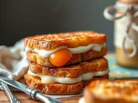 Mini Rabanadas Salgadas com Queijo Cremoso e Damasco