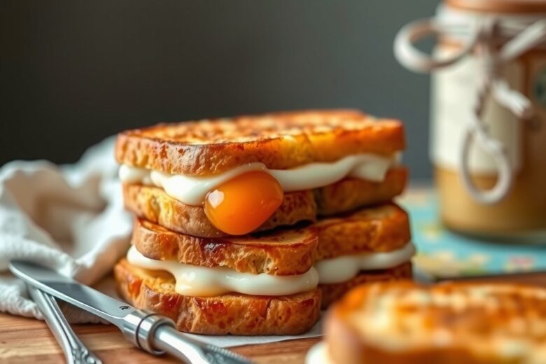 Mini Rabanadas Salgadas com Queijo Cremoso e Damasco