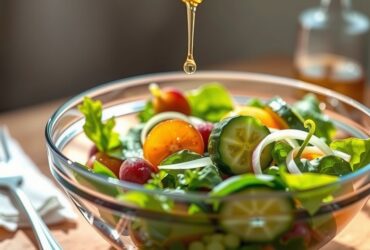 Salada Verde Simples com Molho Vinaigrette Clássico