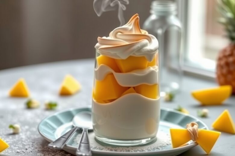 Abacaxi Gelado Cremoso com Merengue 1 Abacaxi Gelado Cremoso com Merengue