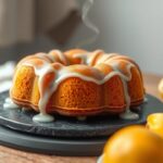 Bolo de Laranja com Calda de Limão Siciliano