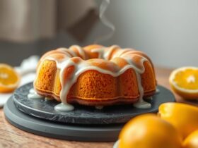 Bolo de Laranja com Calda de Limão Siciliano