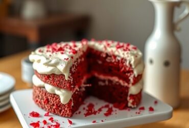 Bolo Red Velvet Tradicional com Cobertura de Cream Cheese 12 Bolo Red Velvet Tradicional com Cobertura de Cream Cheese