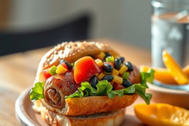 Cachorro-Quente Saudável com Salsicha Caseira de Frango