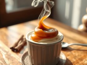 Doce Cremoso de Mandioca com Doce de Leite