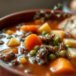 Guisado de Carne Bovina e Suína com Legumes