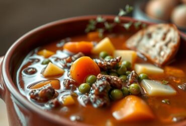 Guisado de Carne Bovina e Suína com Legumes