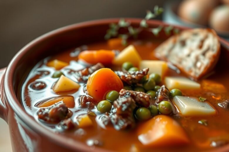 Guisado de Carne Bovina e Suína com Legumes