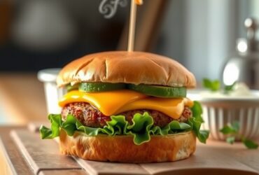 Hambúrguer Saudável Recheado Sem Pão na Air Fryer (Low Carb)