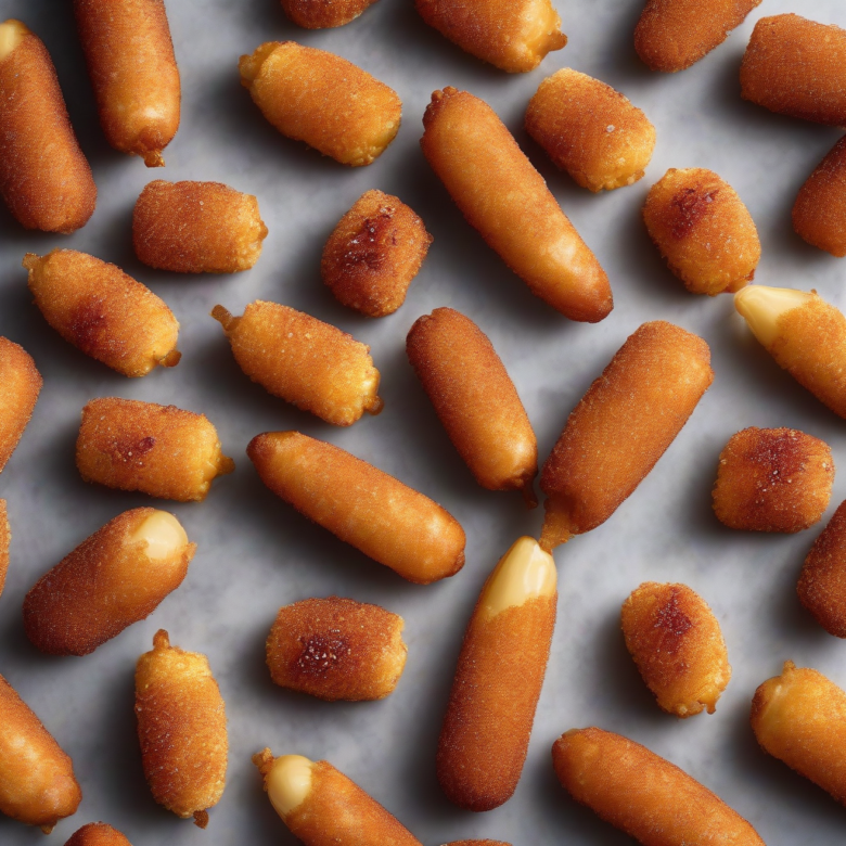 Hot Dog Coreano (Korean Corn Dog) com Queijo e Salsicha