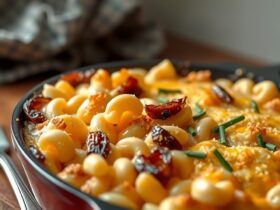 Mac'n Cheese com Cebola Caramelizada e Crocante
