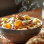 Macarrão Cremoso de Frango Rápido