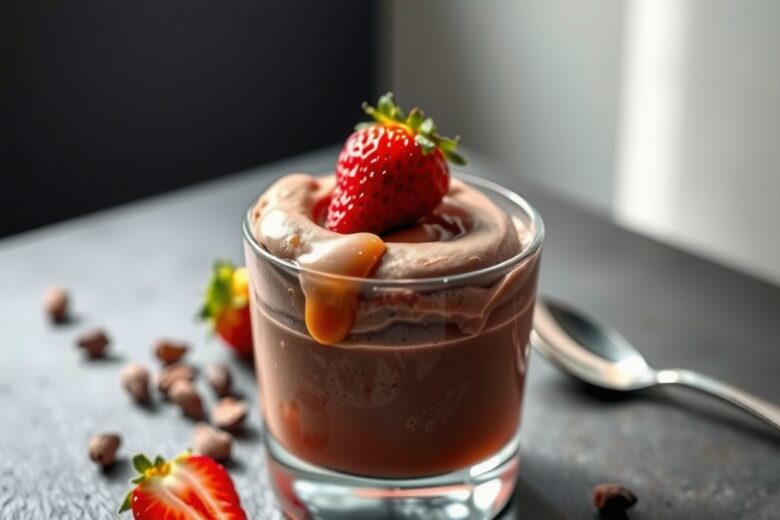 Mousse Sensação Cremoso de Morango e Chocolate