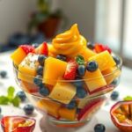 Salada de Frutas Refrescante com Creme de Maracujá