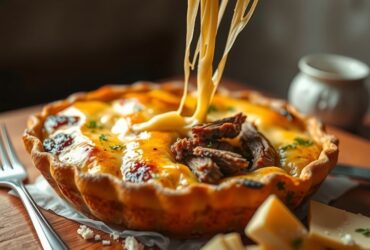 Torta de Mandioca com Costela Desfiada