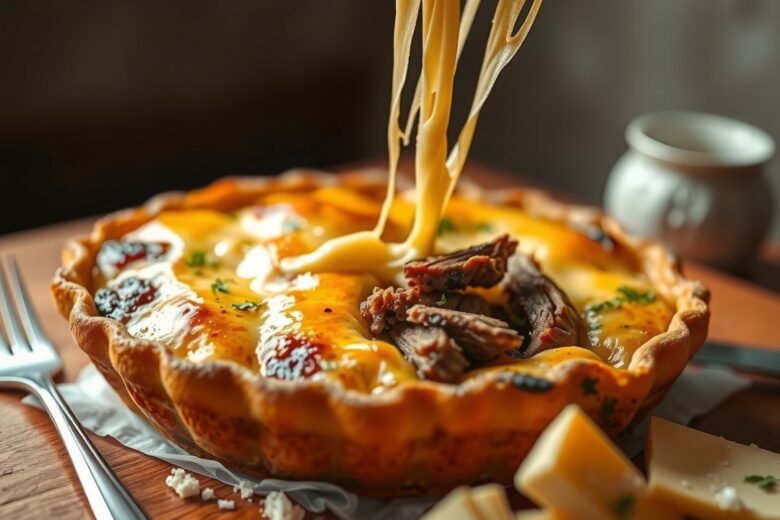 Torta de Mandioca com Costela Desfiada