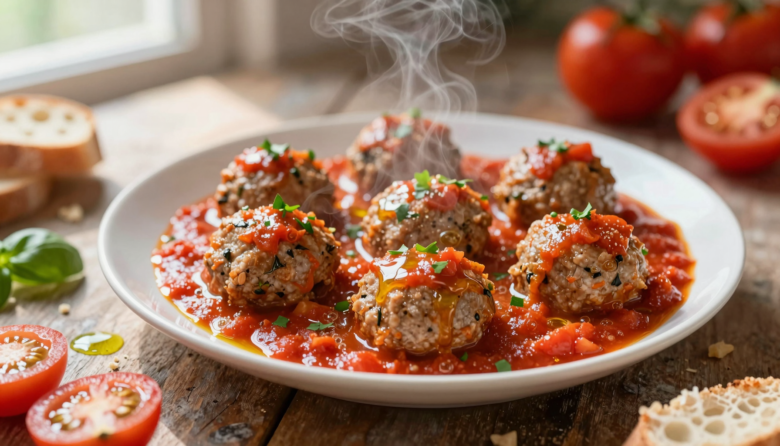 Almôndegas Caseiras Perfeitas com Molho de Tomate Fresco