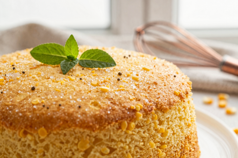 Bolo de Fubá Fofinho com Toque Aromático de Erva Doce