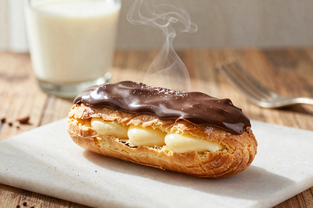 Bomba Recheada Clássica (Éclair Brasileiro) 1 Bomba Recheada Clássica (Éclair Brasileiro)