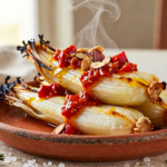 Calçots Grelhados à Moda Catalã com Salsa Romesco