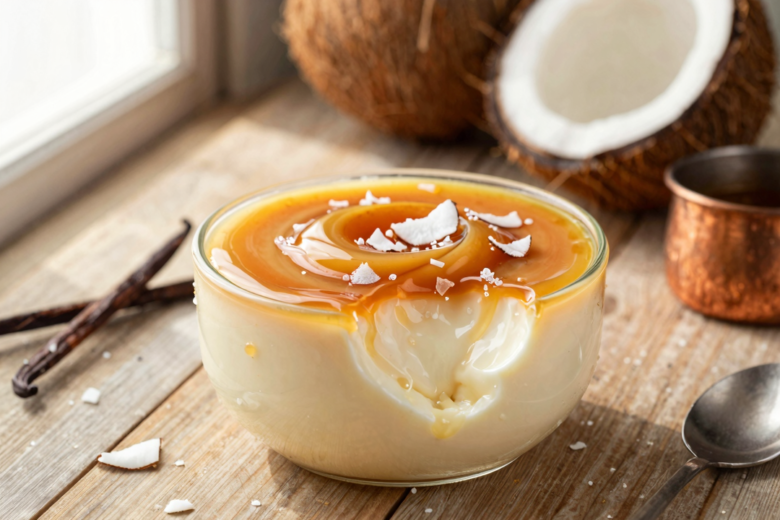 Cocada Cremosa de Coco com Caramelo