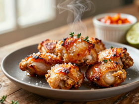 Coração de Frango Crocante na Air Fryer