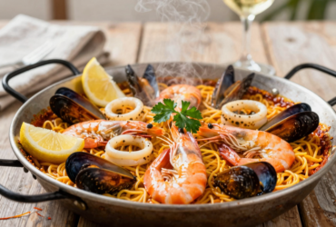 Fideuà Clássica de Frutos do Mar à Valenciana