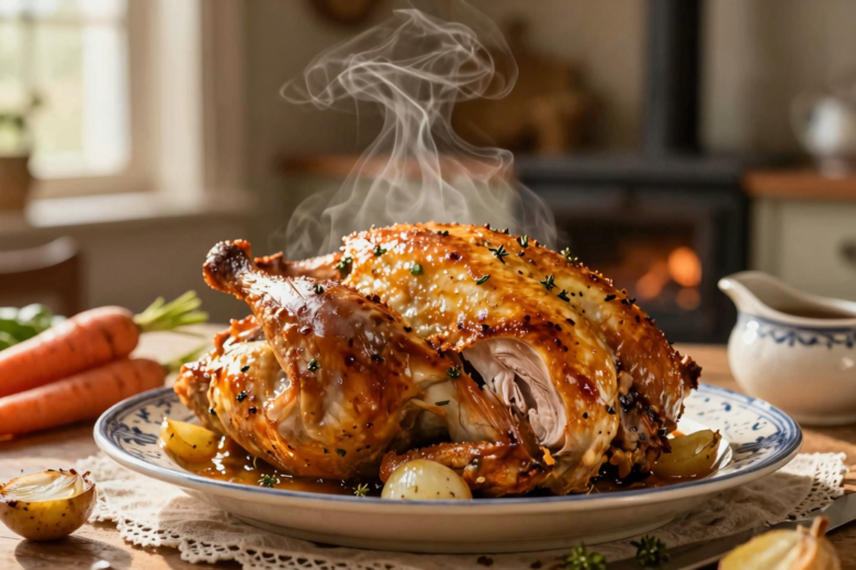 Frango Assado à Moda da Vovó: Suculento e com Sabor de Infância