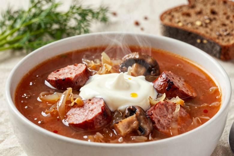 Kapustnica: A Tradicional Sopa de Chucrute Eslovaca
