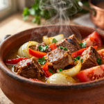 Kavarma Búlgaro: Guisado de Carne e Vegetais de Cozimento Lento