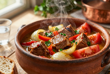 Kavarma Búlgaro: Guisado de Carne e Vegetais de Cozimento Lento