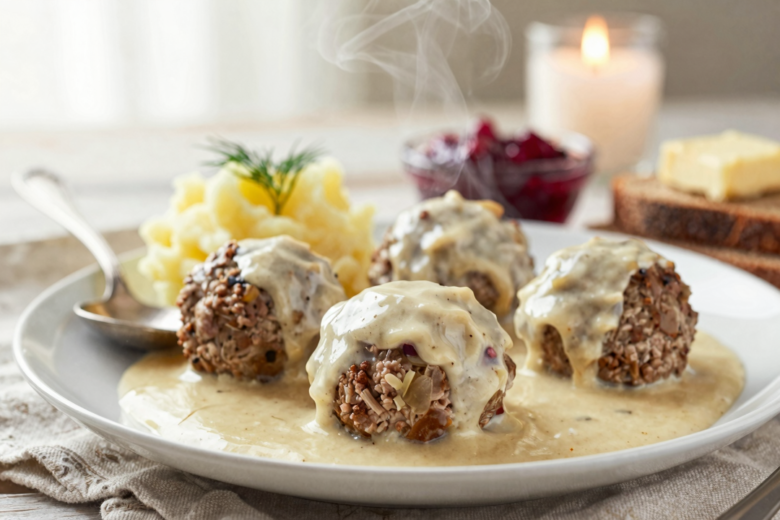 Köttbullar: As Autênticas Almôndegas Suecas Cremosas