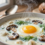 Kulajda: A Clássica Sopa Tcheca de Endro e Cogumelos