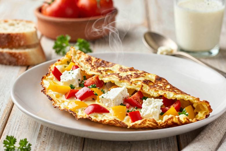 Mish-Mash Búlgaro: O Omelete de Legumes e Queijo Feta