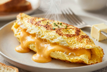 Omelete Clássica com Queijo Derretido