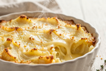 Picadinho de Forno Cremoso com Purê de Batata