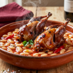 Pochas com Codornizes à Riojana