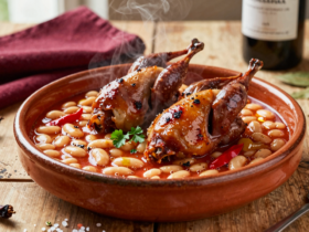 Pochas com Codornizes à Riojana