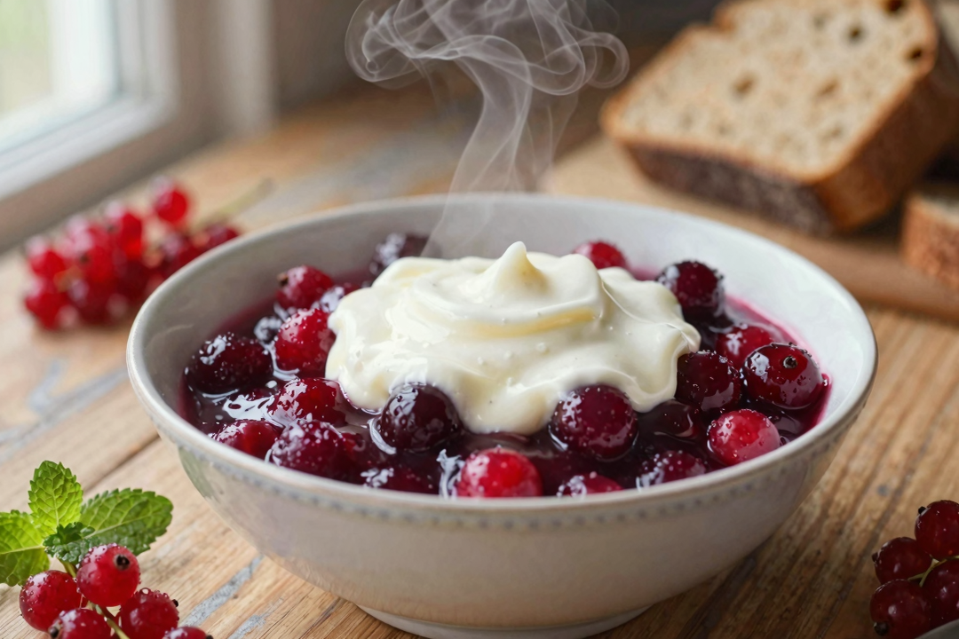 Rødgrød med Fløde: Pudim Dinamarquês de Frutas Vermelhas 1 Rødgrød med Fløde: Pudim Dinamarquês de Frutas Vermelhas