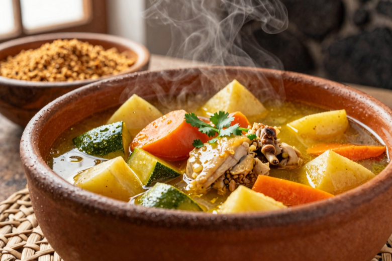 Sancocho Canario Tradicional com Mojo e Gofio