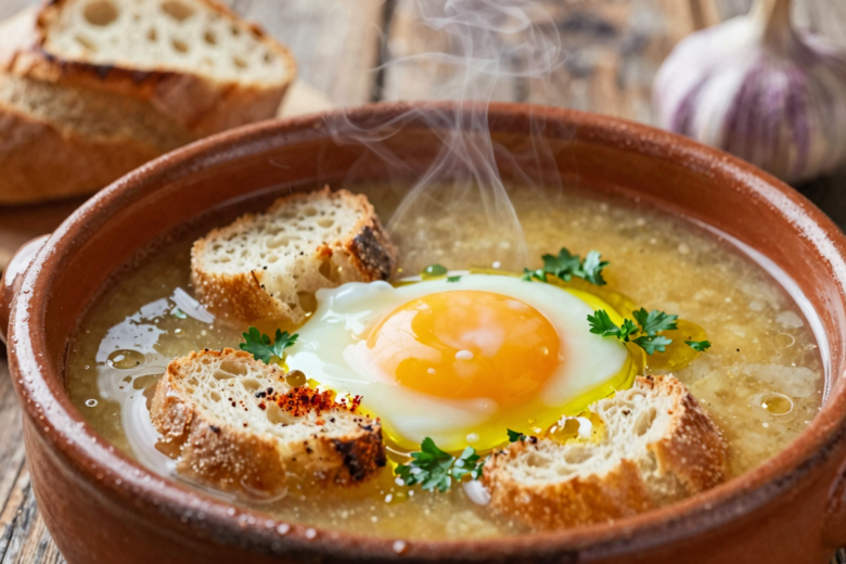Sopa de Ajo Tradicional (Sopa Castellana)