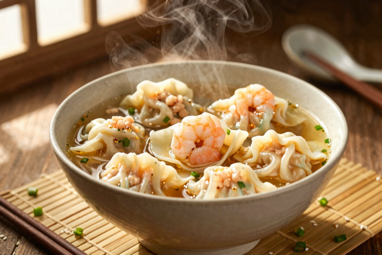 Sopa Wonton Clássica Chinesa (Receita com Camarão e Porco)