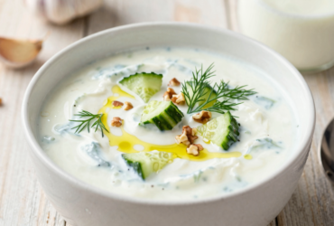 Tarator: Sopa Fria Búlgara de Iogurte e Pepino